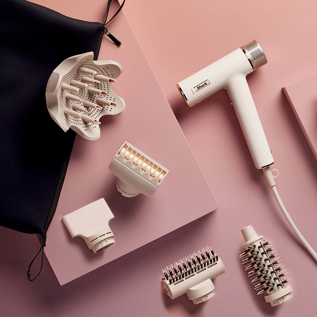 Shark FlexStyle hair tool and attachments in storage case