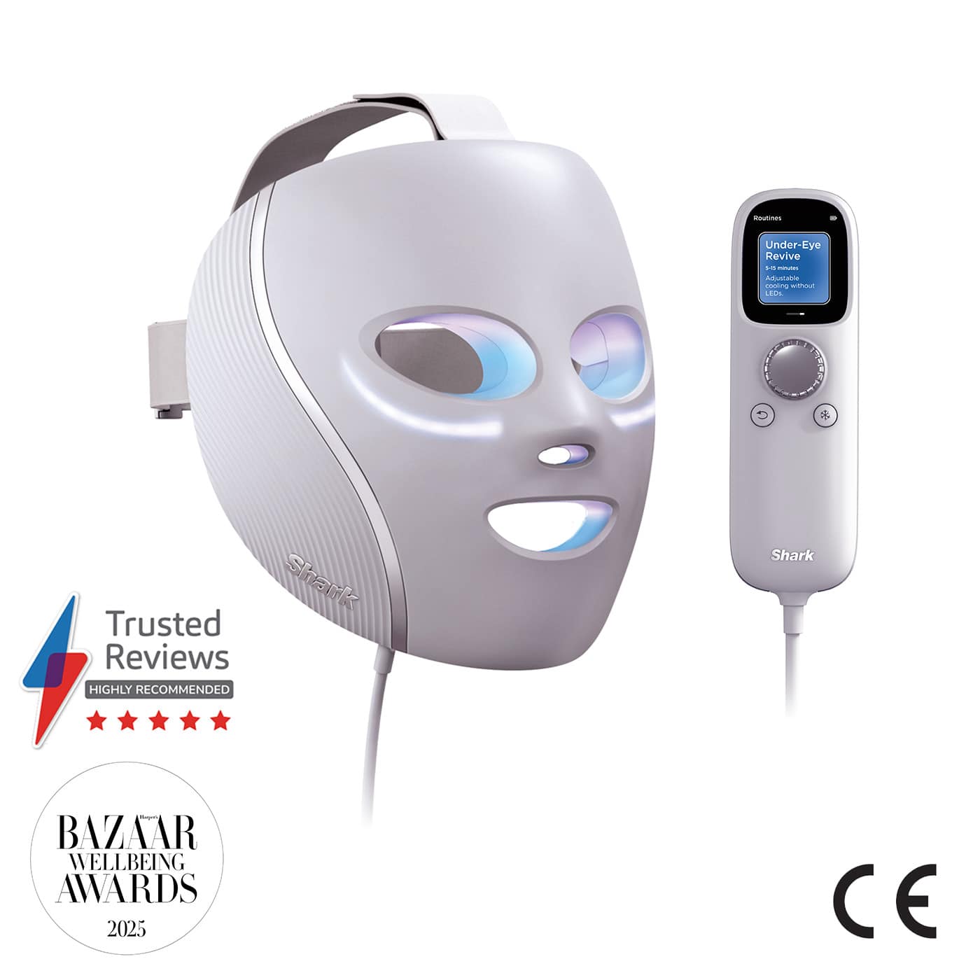 Shark CryoGlow Under-Eye Cooling & LED Anti-Ageing & Blemish Repair Mask FW312UKPL - Lilac Chill product photo