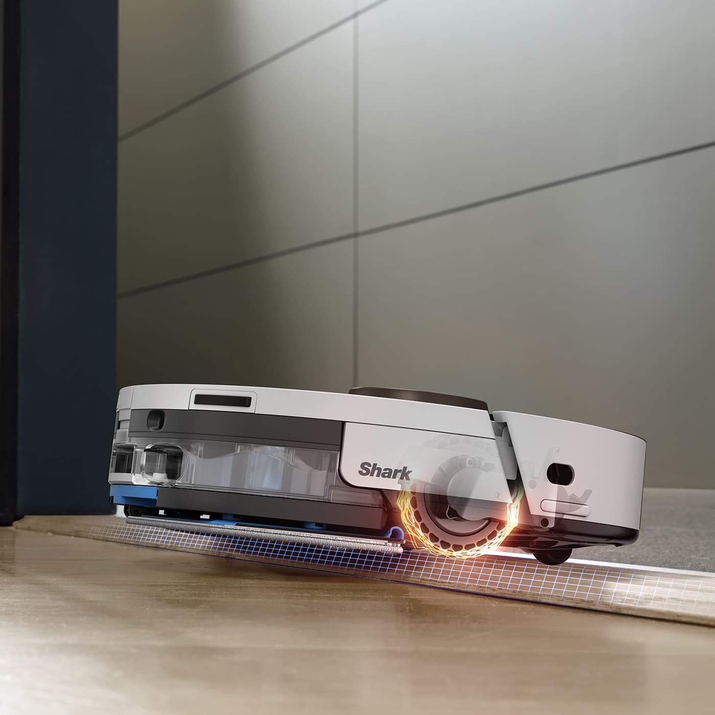 Lifts & lowers to avoid getting stuck