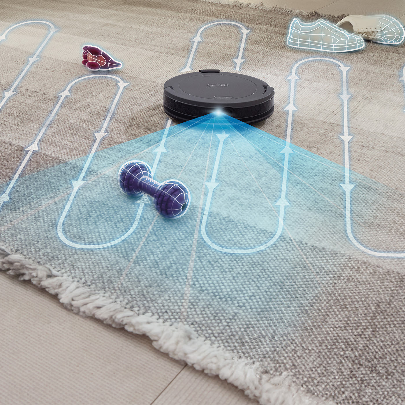 Detects & Avoids Obstacles